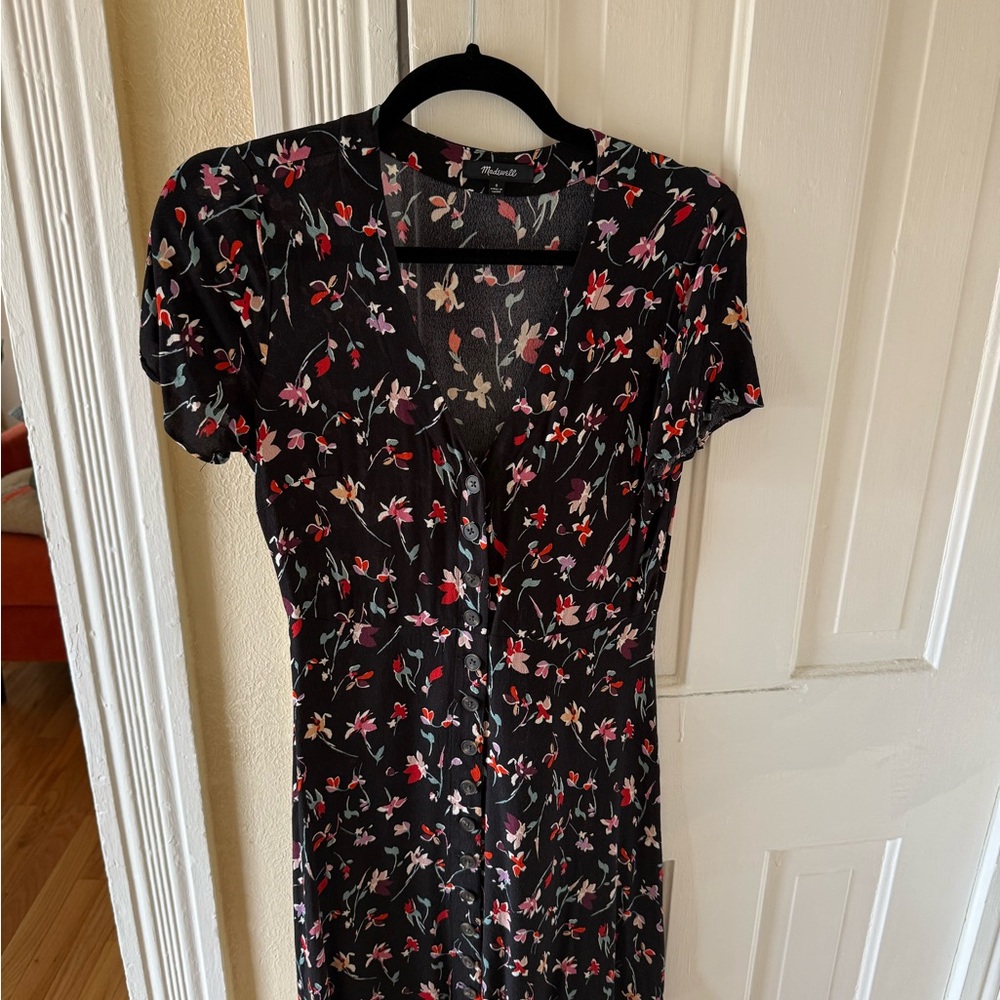 Floral Black Madewell Dress